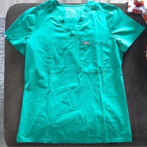 Safety green figs scrub top